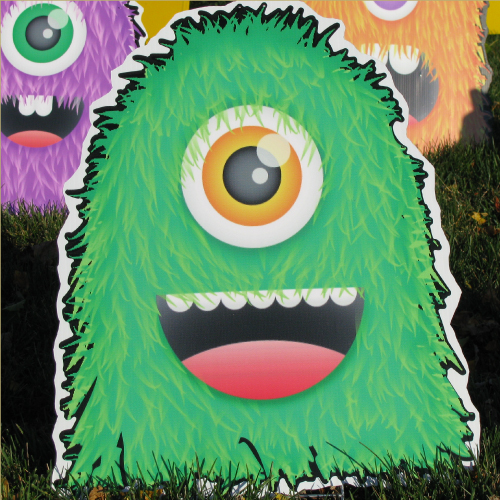 Green-Monster.jpg | Yard Greetings Lawn Signs | Happy Birthday | Yard Cards