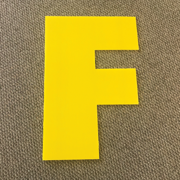 letter-f-yellow-yard-greeting-card-sign-happy-birthday-over-the-hill-plastic