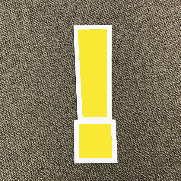 symbol-exclamation-yellow-and-white-yard-greeting-card-sign-happy-birthday-over-the-hill-plastic