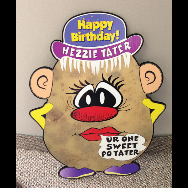 hp8_hot_potatos_yard_greetings_lawn_signs_cards_happy_birthday_hoppy_over_hill
