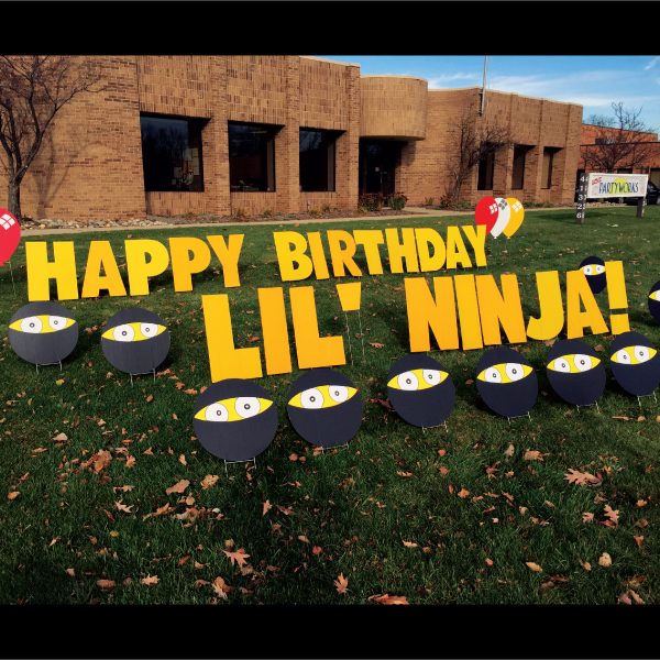 lil_ninja_yard_greetings_lawn_signs_cards_happy_birthday_hoppy_over_hill