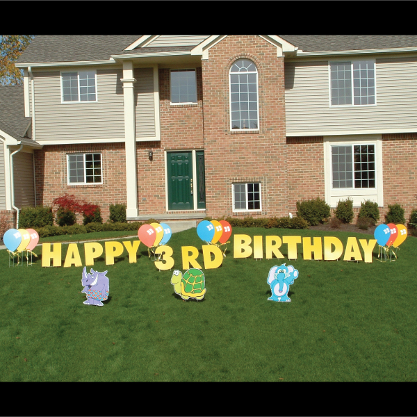 zoo_animals_yard_greetings_cards_lawn_signs_happy_birthday_over_hill