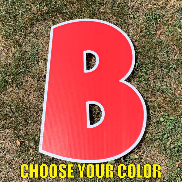 Choose letter b yard greetings cards corrugated plastic coroplast happy birthday lawn