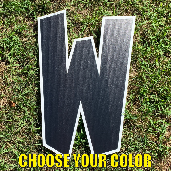 choose letter W yard greetings cards corrugated plastic coroplast happy birthday lawn