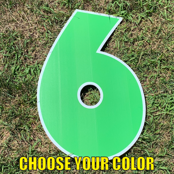 choose-number-6-yard-lawn-number-coroplast-corrugated-plastic-yard-greetings-card | Yard Greetings Lawn Signs | Happy Birthday | Yard Cards choose number 6 yard greetings cards corrugated plastic coroplast happy birthday lawn