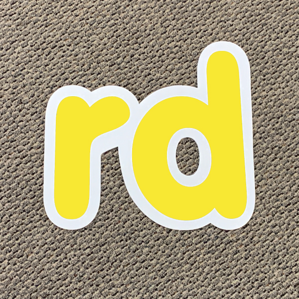 rd yellow ordinal indicator letters yard greetings lawn signs coroplast corrugated plastic