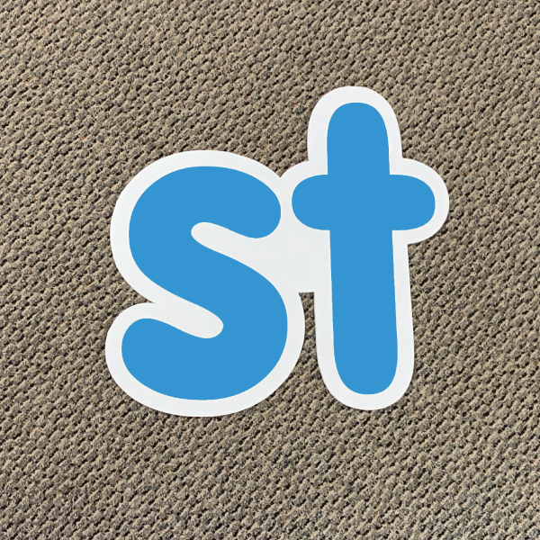 st blue abbreviation letters yard greetings lawn signs coroplast corrugated plastic