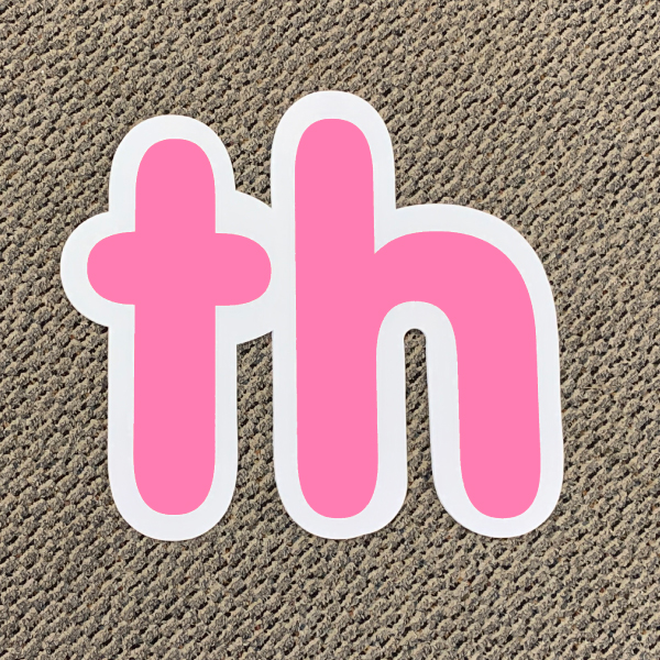 th pink ordinal indicator letters yard greetings lawn signs coroplast corrugated plastic