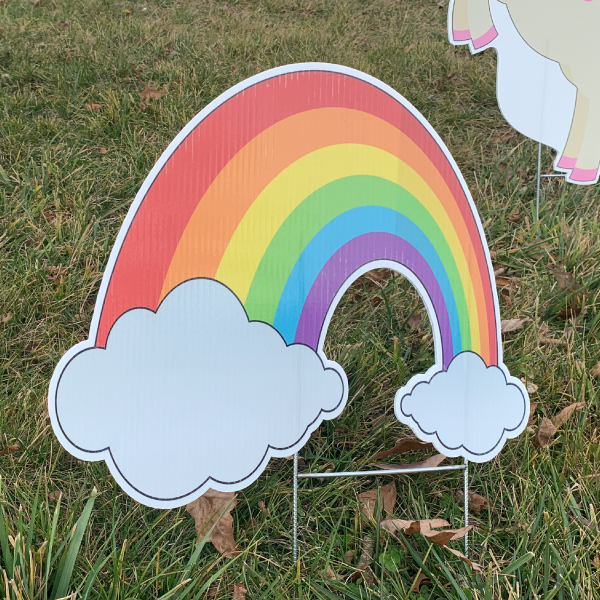 rainbows individual yard greetings yard cards happy birthday lawn signs
