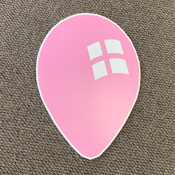 pink balloon yard greeting happy birthday lawn sign yard cards coroplast corrugated plastic